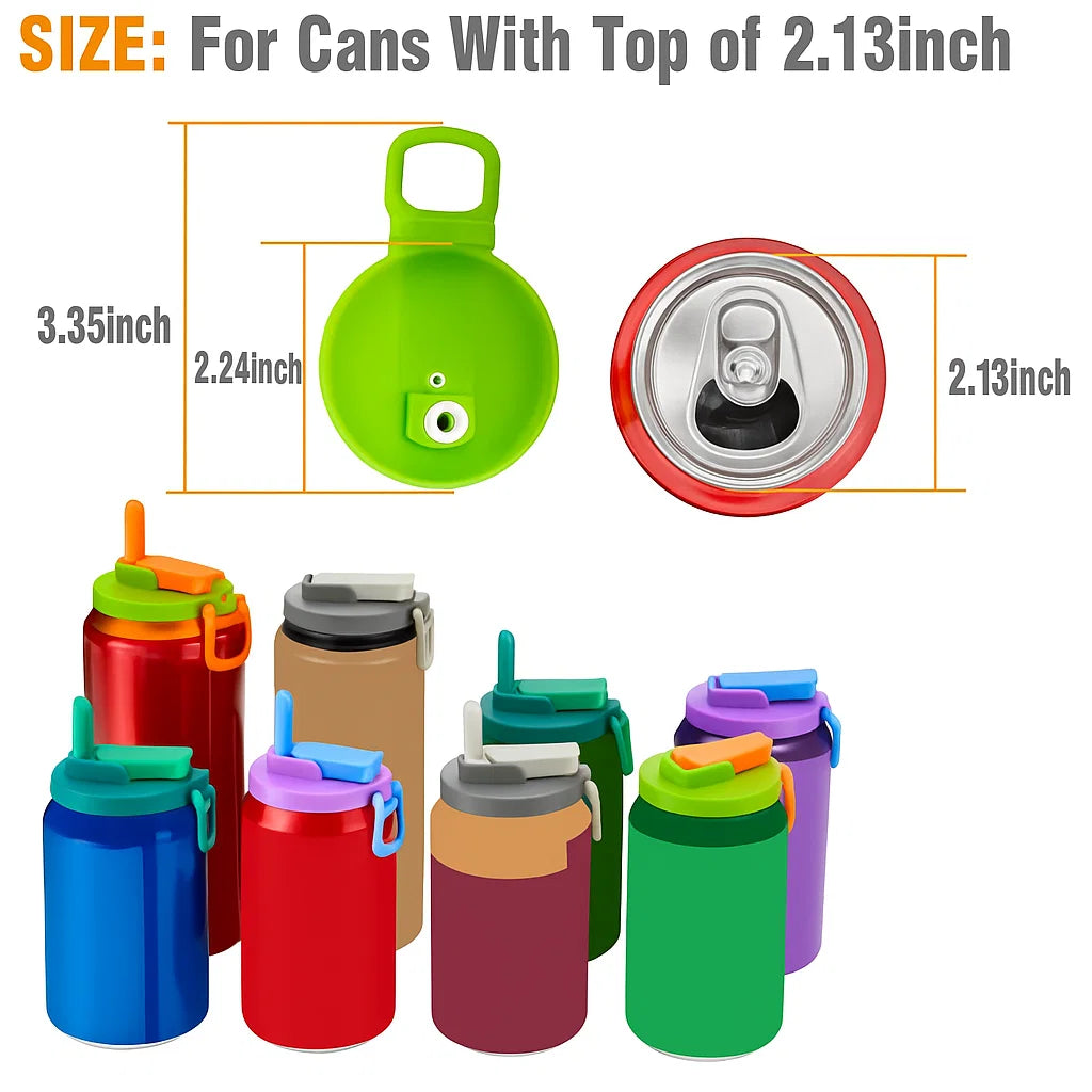 Soda can lid with straw x2